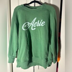 Aerie Forest Green Crew Neck Sweater